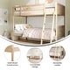 preview thumbnail 58 of 68, Convertible Solid Wood Bunk Bed Frame for Kids with Ladder, No Box Spring Needed