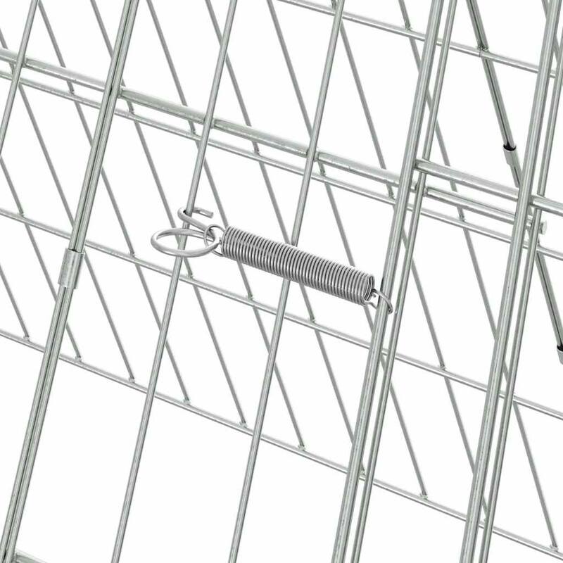 vidaXL Rabbit Cage Silver 650 x 55 x 55 cm Galvanised Steel