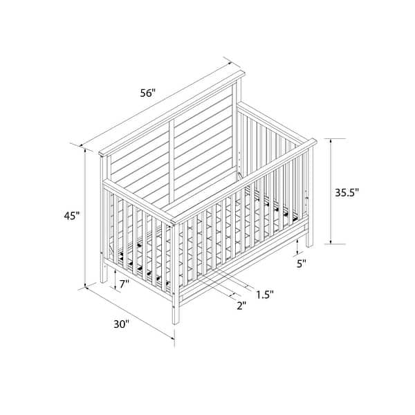 dimension image slide 0 of 2, Little Seeds Finch 5-in-1 Convertible Crib