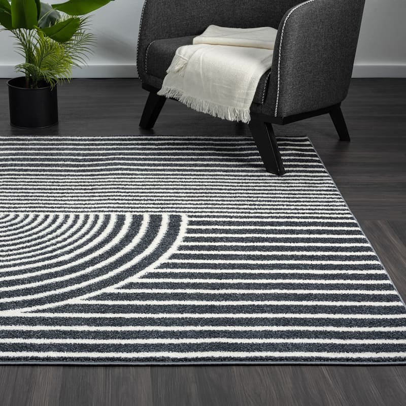 Abani Rugs Nuevo Beige Arch Pattern Knot Area Rug