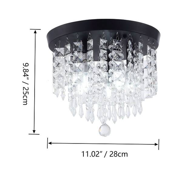Modern 5-Light Sparkling Crystal Design Ceiling Flush Mount - Bed Bath ...