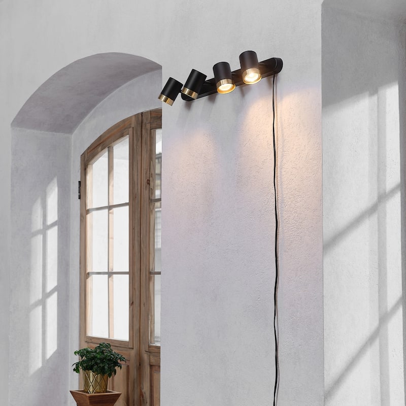 Globe Electric 91005455 Dale 4 Light 6" Tall Plug-In Wall Sconce