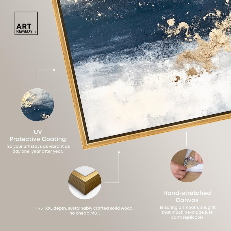Ocean's Gold Hues I Canvas by Art Remedy