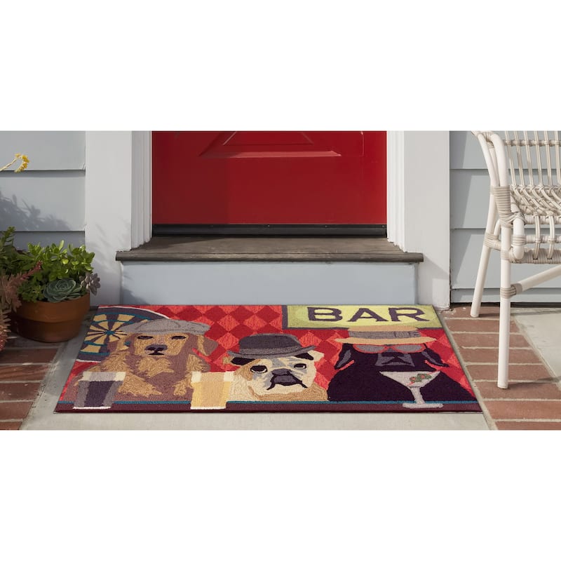 Liora Manne Frontporch Bar Patrol Indoor/Outdoor Rug