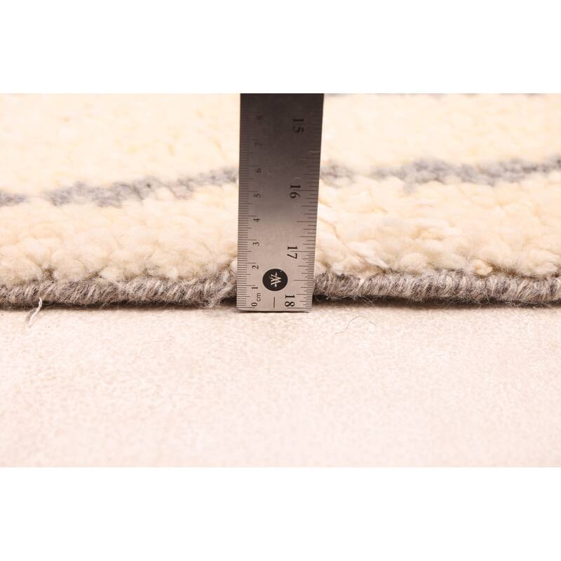 ECARPETGALLERY Hand-knotted Looma Cream Wool Rug - 8'3 x 10'2