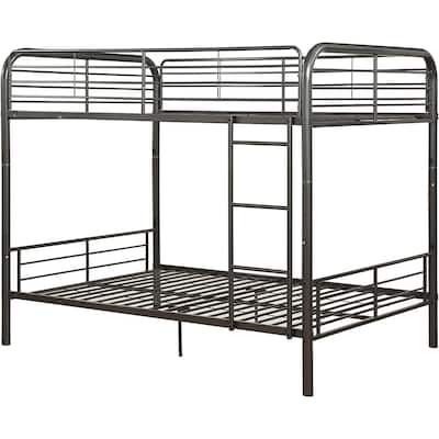 Metal Full/Full Bunk Bed, Dark Brown