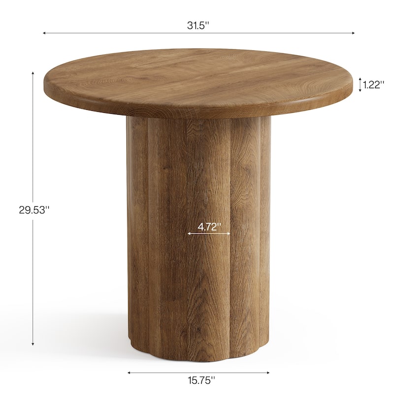 31.5-Inch Small Conference Table for 4 with Sturdy Base