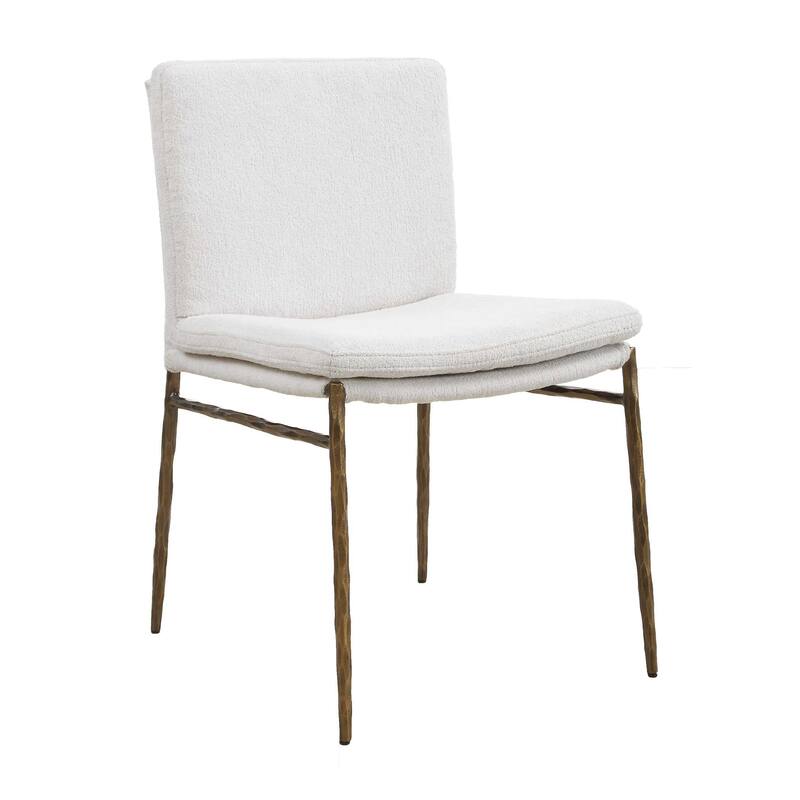 Uttermost Ascend Textured White Dining Chair - 19.70" W x 33.85" H x 23.00" D