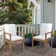 preview thumbnail 1 of 8, Sunnydaze Rodanthe Outdoor Patio Dining Chairs with Cushions - Set of 2