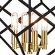preview thumbnail 4 of 7, Rad 4 Light Mid-Century Modern Geometric Cage Bulb Pendant