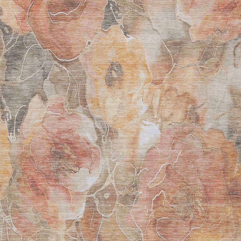 HomeRoots Floral Transitional Rectangle Outdoor Rug