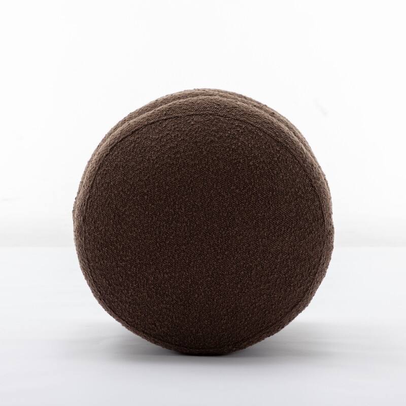Boucle Round Ottoman Footrest Stool