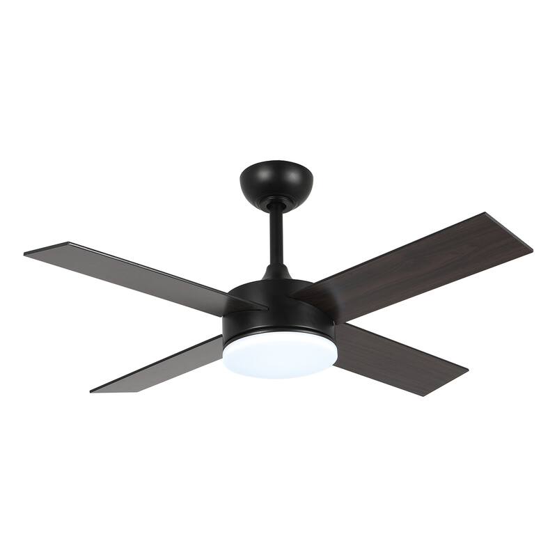 42'' Black Indoor Ceiling Fan with Light Remote Control