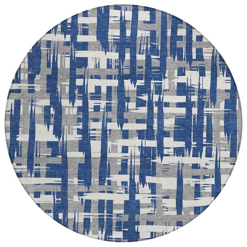 HomeRoots Striped Transitional Rectangle Outdoor Rug