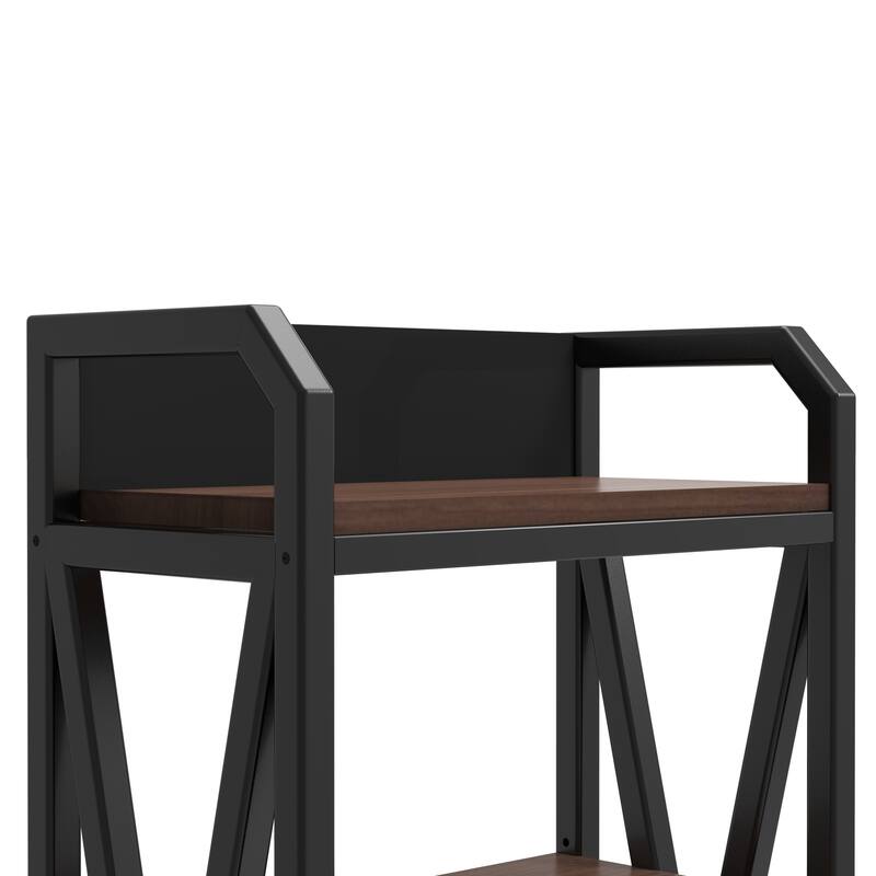 Anmytek 56.30 Inch Tall Bakers Rack 4 Level Storage Shelves Metal and Wood 25.60 Inch Length Kitchen Organizer Storage