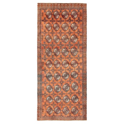 ECARPETGALLERY Hand-knotted Baluch Dark Copper Wool Rug - 3'3 x 7'7