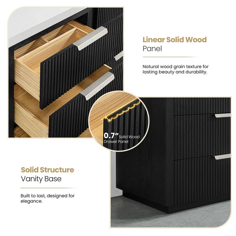 Santarem Single Vanity with Pure White Quartz Stone Top without Mirror