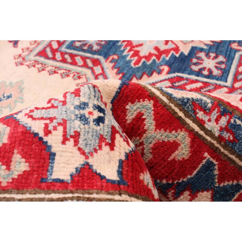 ECARPETGALLERY Hand-knotted Finest Ghazni Ivory Wool Rug - 6'7 x 9'2