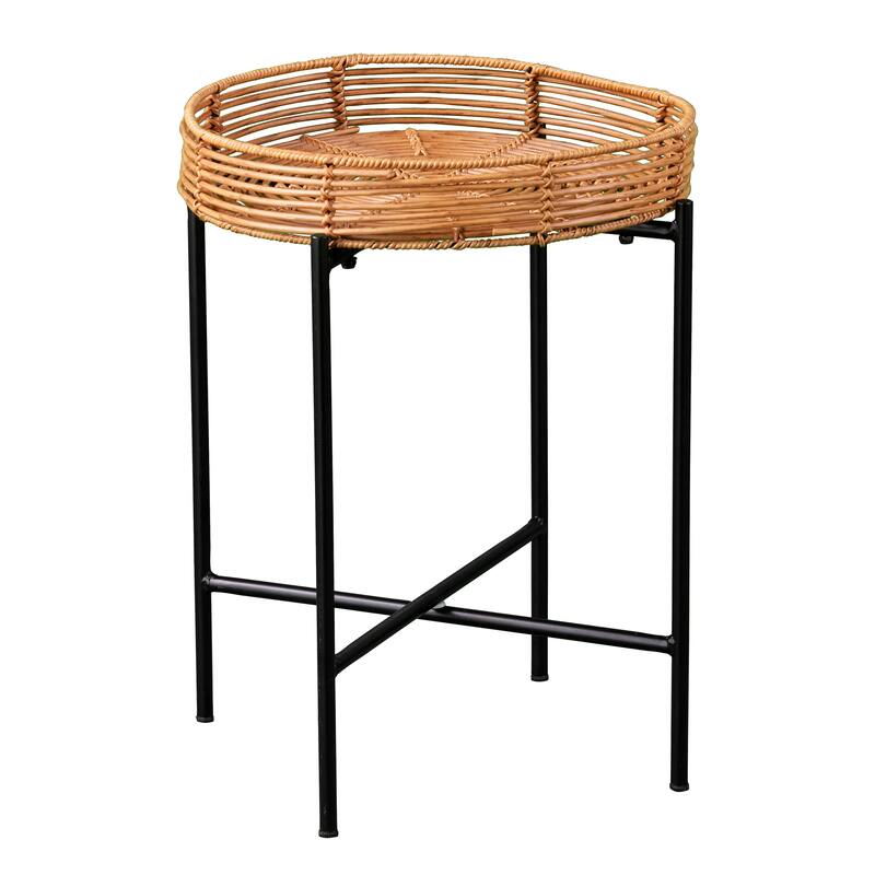 SEI Furniture Arti Contemporary All-Weather Natural Rattan 3-Piece Patio Bistro Set