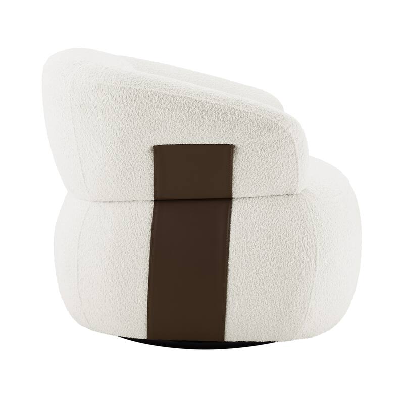Kieon 33"W 360 Swivel Modern Barrel Chair Accent Chair Set of 2