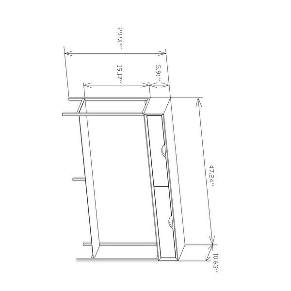 White Oak Entryway Table Modern Elegant Porch Table Side Table and
