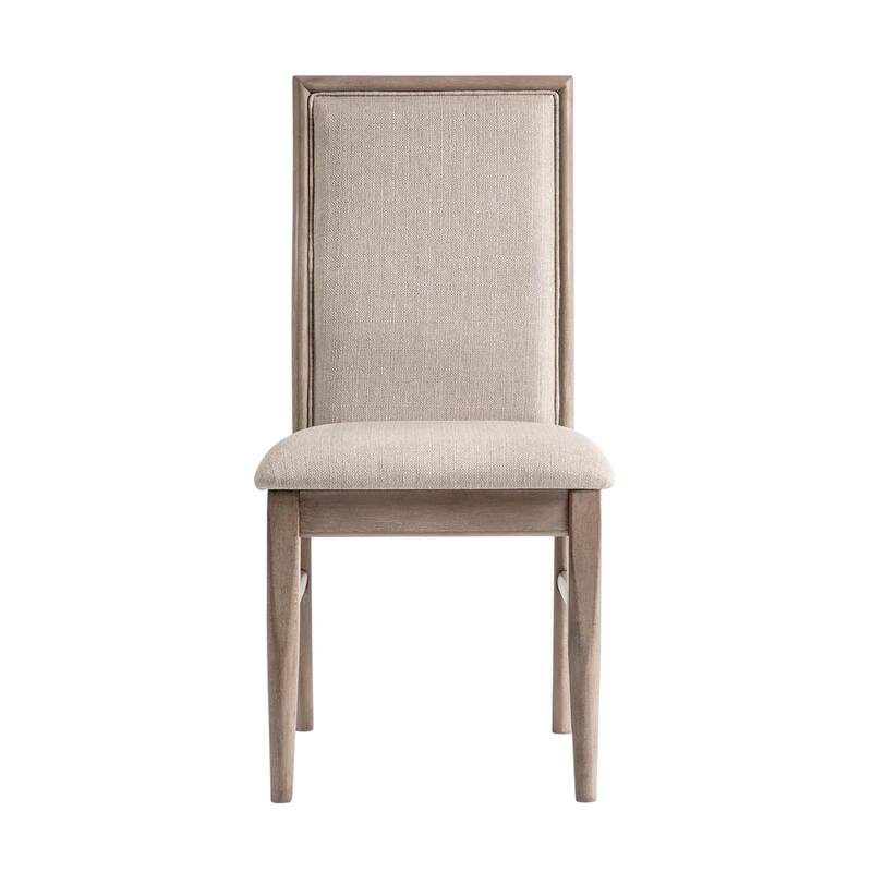 Set of Upholstered Dining Chairs with Curved Back in Natural Ash