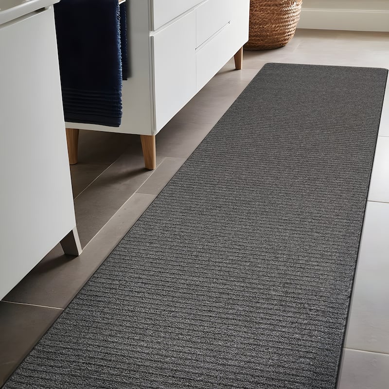 Beverly Rug Solid Color Non-Slip Rubber Back Washable Indoor Area Rug