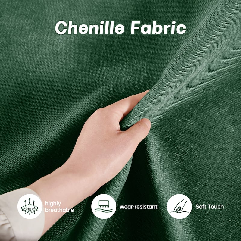 Rossetta 3-Seater Crescent Armrests Sofa with Pull-Out Storage Drawers and Wraparound Cushions in Classic Color Chenille