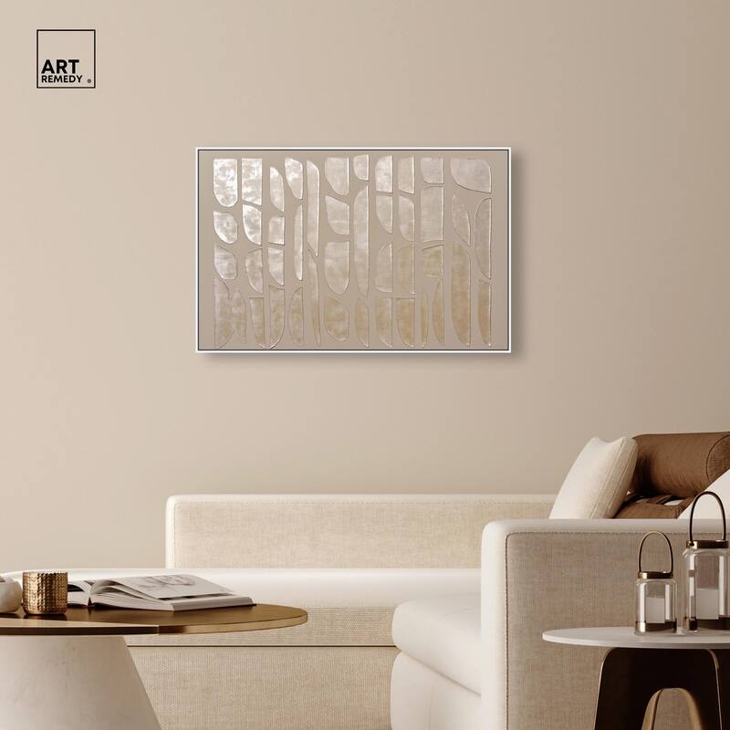Textured Tiles Canvas by Art Remedy