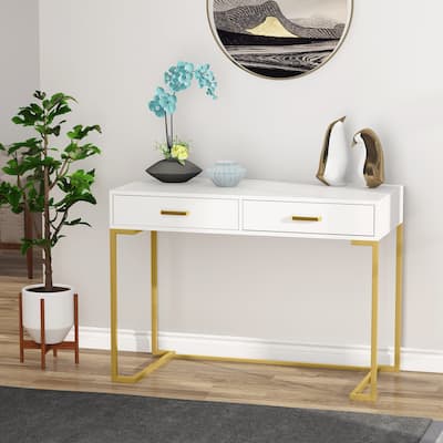 Desk with 2 Drawers, Simple Modern Style