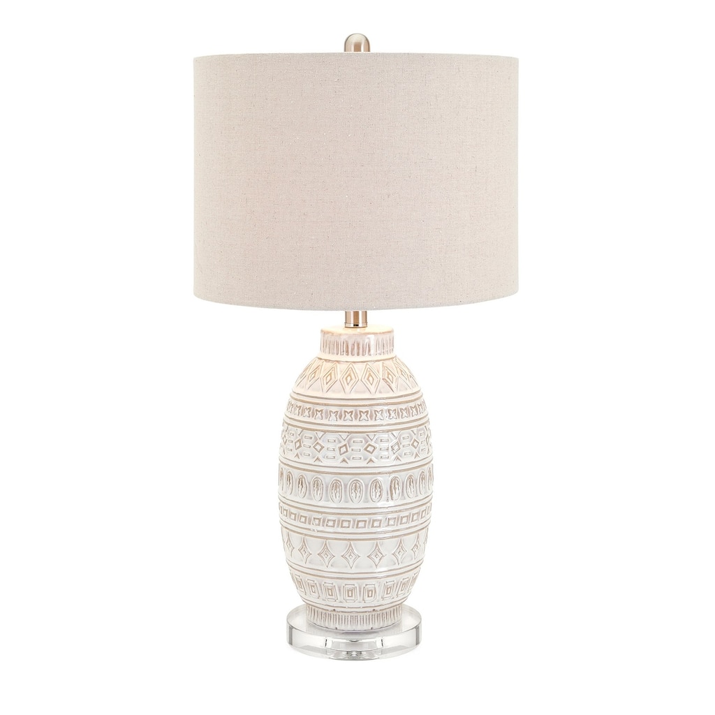 Artisan Transitional Glazed Ceramic Table Lamp