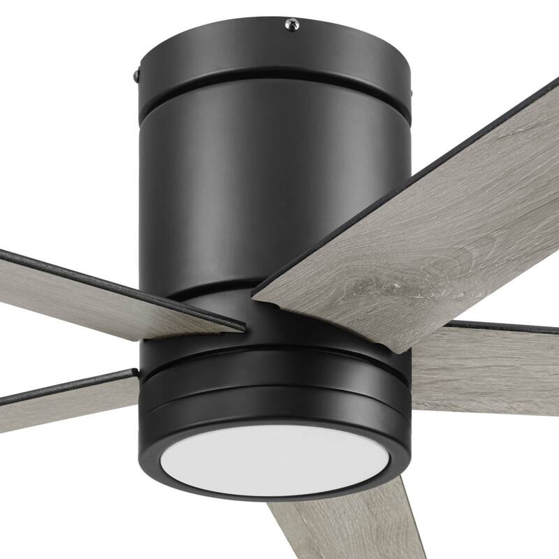 60" Honeywell Graceshire Matte Black Indoor Ceiling Fan with LED Light and Remote Control, 6-Speed BLDC Motor - Matte Black