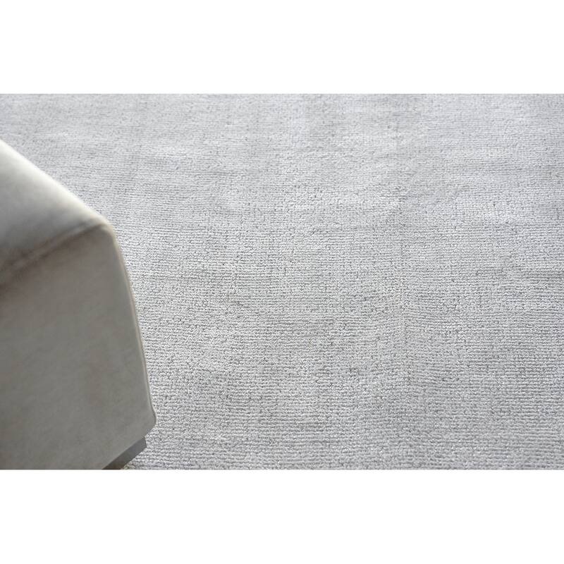 Exquisite Rugs Poliforma Handmade Handloomed Polyester Light Beige Area Rug