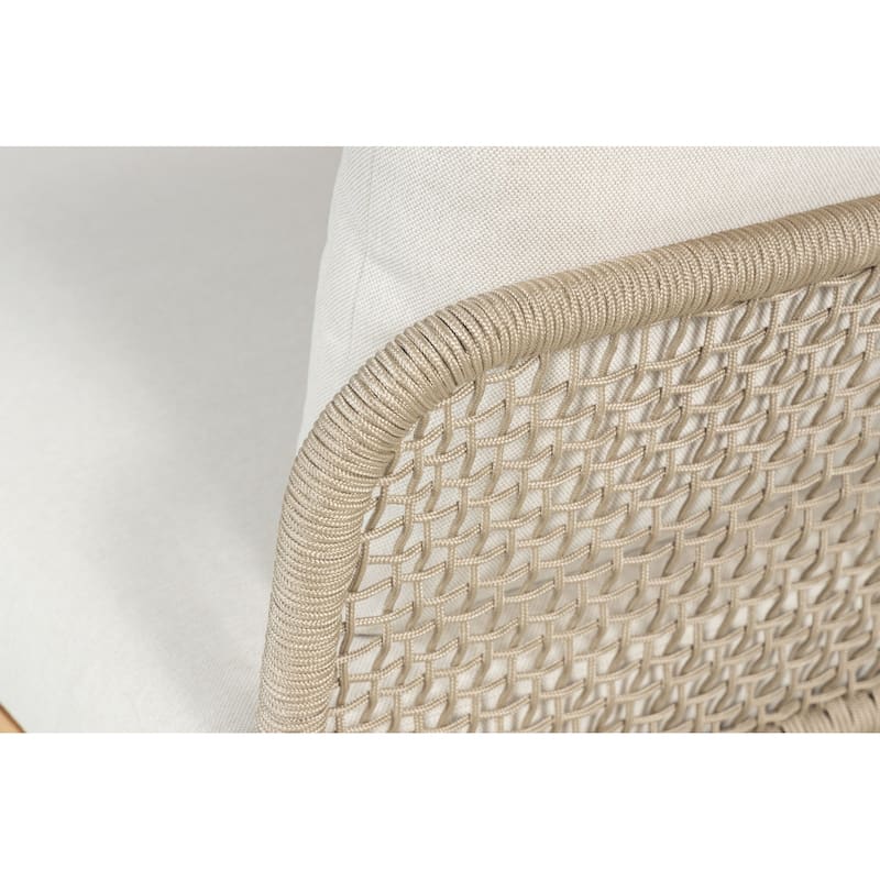 Cypress Teak Wood Sofa with Rope Design