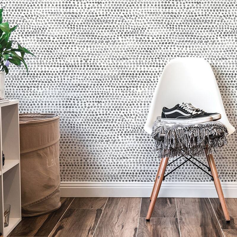 Moire Dots Removable Peel and Stick Wallpaper