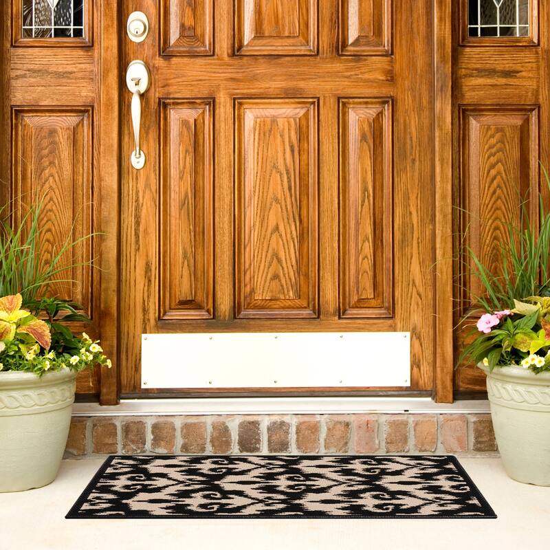 SAFAVIEH Courtyard Nortrun Rug - 2' x 3'7" - Black/Beige