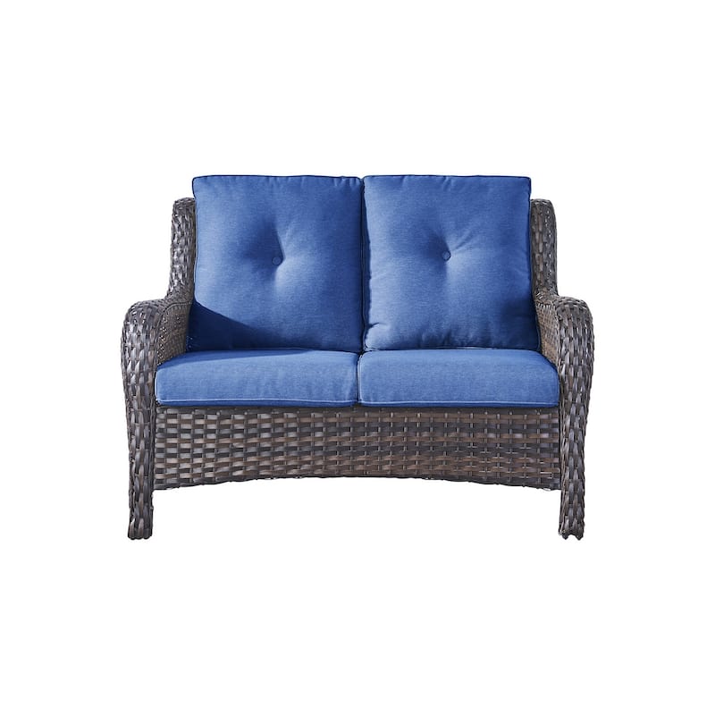 Gymojoy Outdoor Loveseat Wicker Sofa Set Rattan Sofa