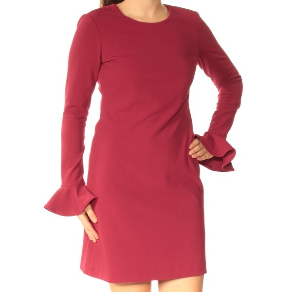calvin klein pink bell sleeve dress
