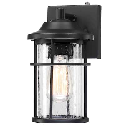 Dusk to Dawn Coastal Barn Outdoor Wall Lantern - Matte Black