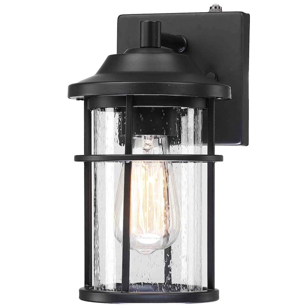 Dusk to Dawn Coastal Barn Outdoor Wall Lantern - Matte Black