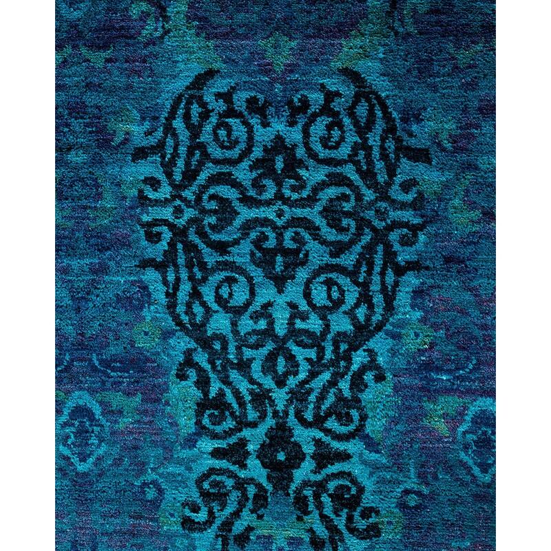 Vibrance One-of-a-Kind Hand-Knotted Area Rug - Blue, 10' 1" x 10' 1" - 10' 1" x 10' 1"