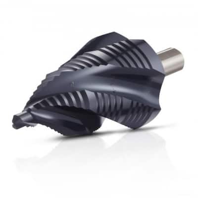 1-Piece M35 Cobalt Step Drill Bit 1-3/8" Black TiAlN Coated Spiral 4-Flute for Sheet Metal - 3.74” x 1.38” x 1.38”