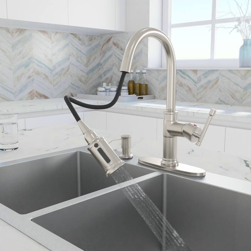 Clihome 3-Function Kitchen Faucets with Soap Dispenser