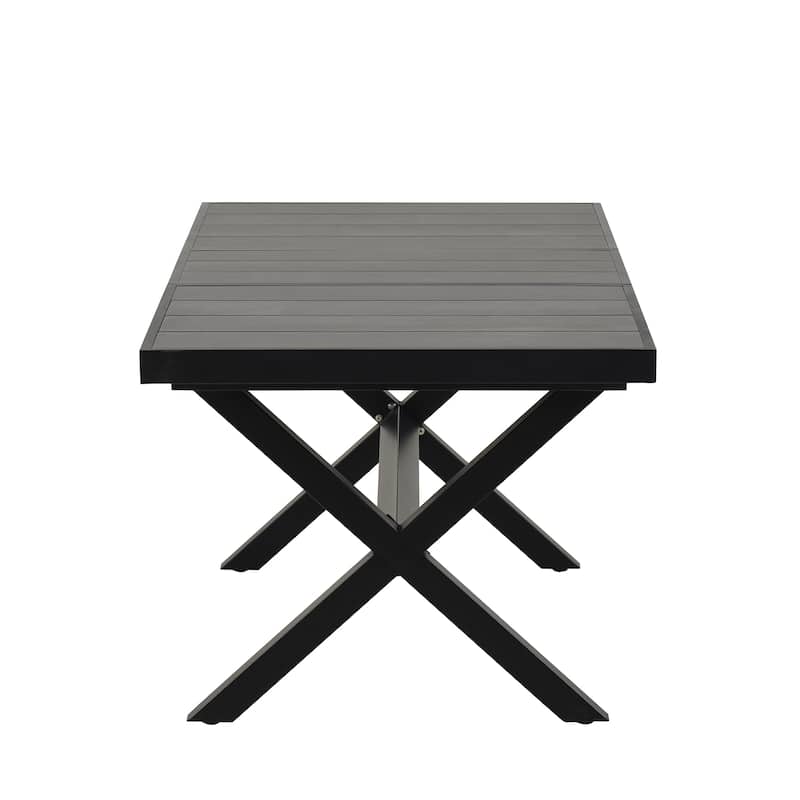 7-Piece Expandable Outdoor Dining Set with Polyester Tape Chairs