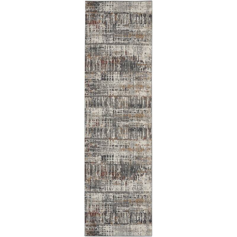 Joro Power Loomed Abstract Modern Area Rug By HomeRoots - 90' X '26' X '0.38