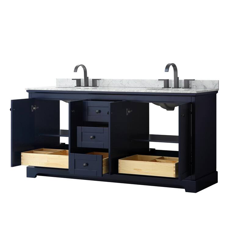Wyndham Collection Avery 72" Free Standing Double Basin Vanity Set