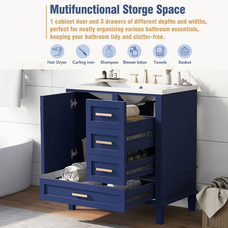 30" Modern Bathroom Vanity with Sink Combo Set