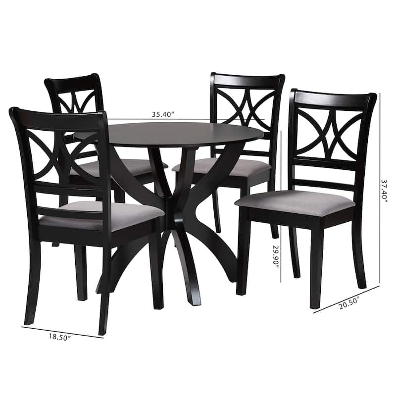 Noemi Modern Wood 5-Piece Dining Set