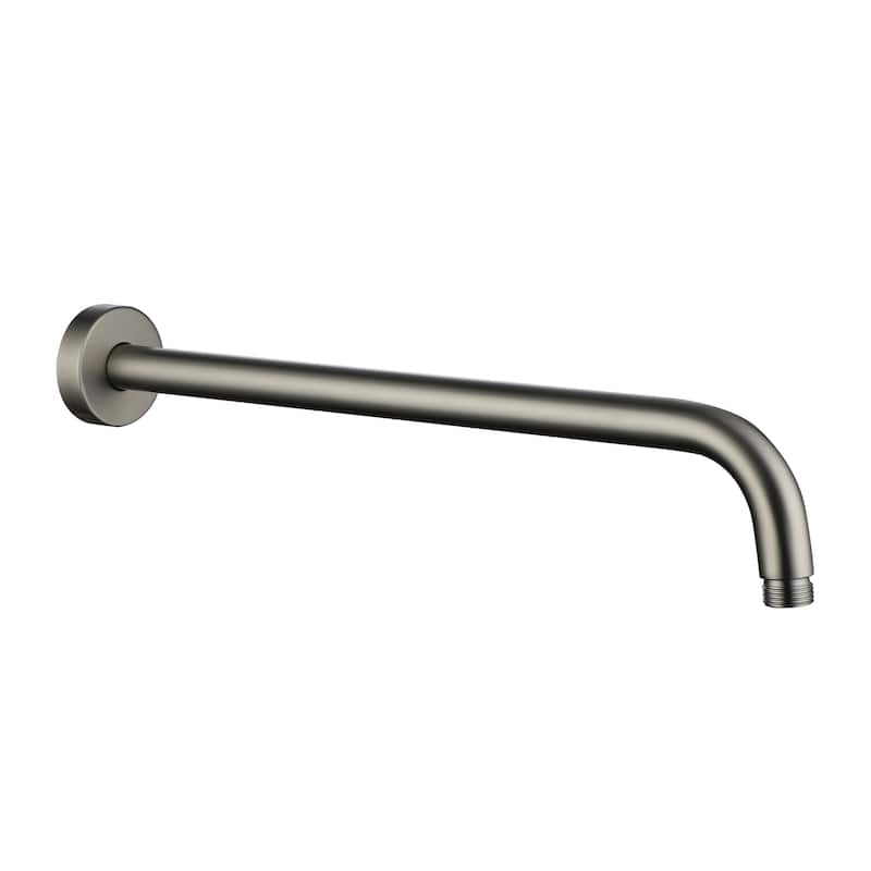 16 in. Round Wall Mount Standard Shower Arm and Flange - Brushed Nickel