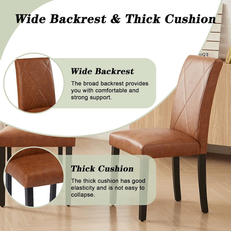 Javlergo Dining Chairs Set of 2/4/6, Upholstered Kitchen Chairs Dining Room Side Chair with Padded Seat Back